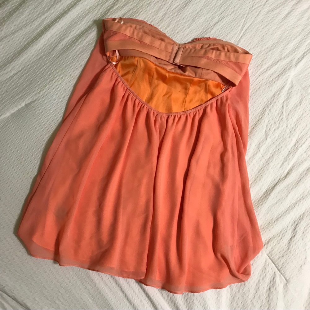 VESTIQUE STRAPLESS CORAL DRESS - Picture 3 of 4